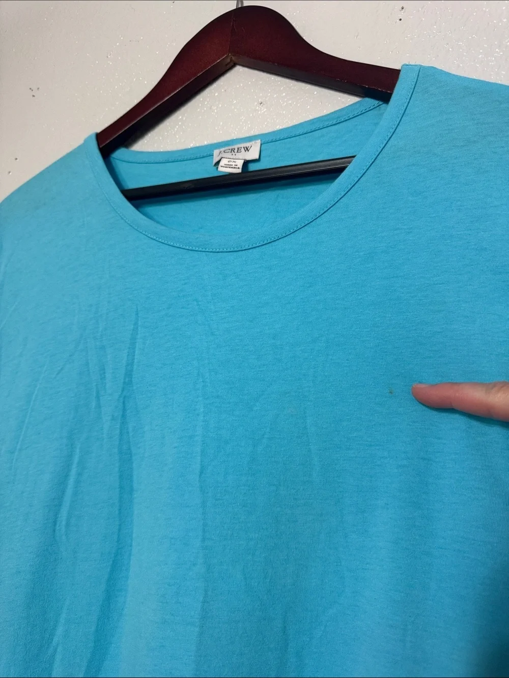 J.Crew Bright Turquoise Blue Short Sleeve Crewneck Tunic Top 2X